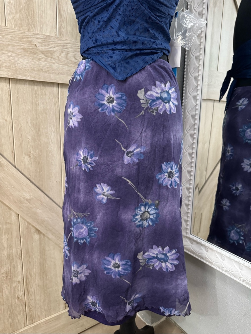 90’s vintage micro mesh skirt - medium